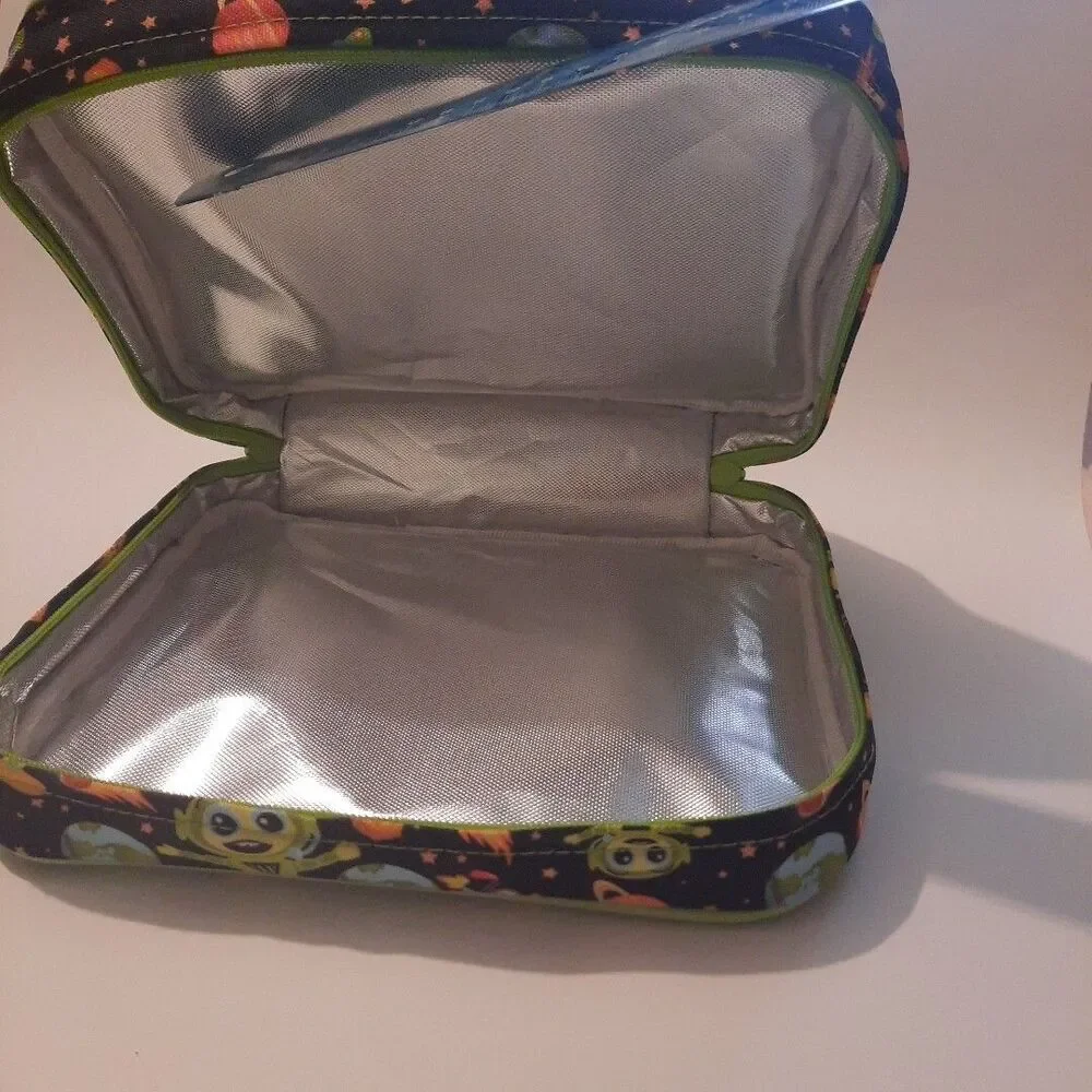 Bentology Alien Planets Lunch Box – Space Design Dual Zipper Navy Green Box Only
